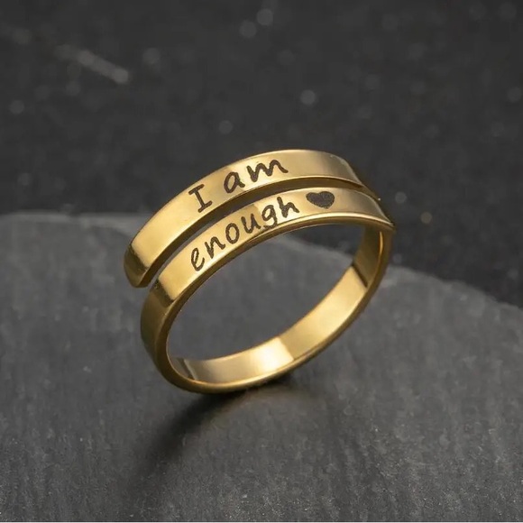 Self-Love Set: I Am Enough Ring & Fidget Ring - Picture 2 of 5